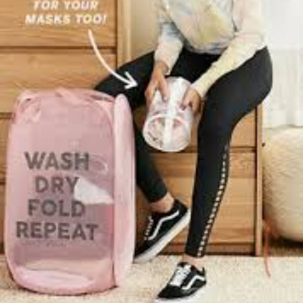 NWT Victoria Secret Wash Dry Fold Repeat Laundry Hamper